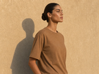 Bamboo Sculpted Boxy Tee Caramel - SNOOLI