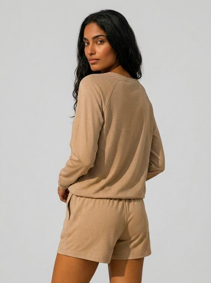 Bamboo Boat-neck longsleeve soft taupe