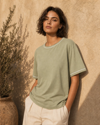 Bamboo Sculpted Boxy Tee Midnight Blue - SNOOLI