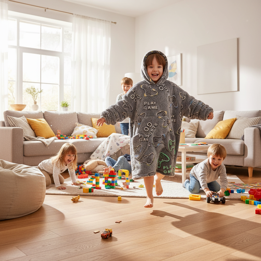 Cozy Kids Blanket Hoodie - VELOSA